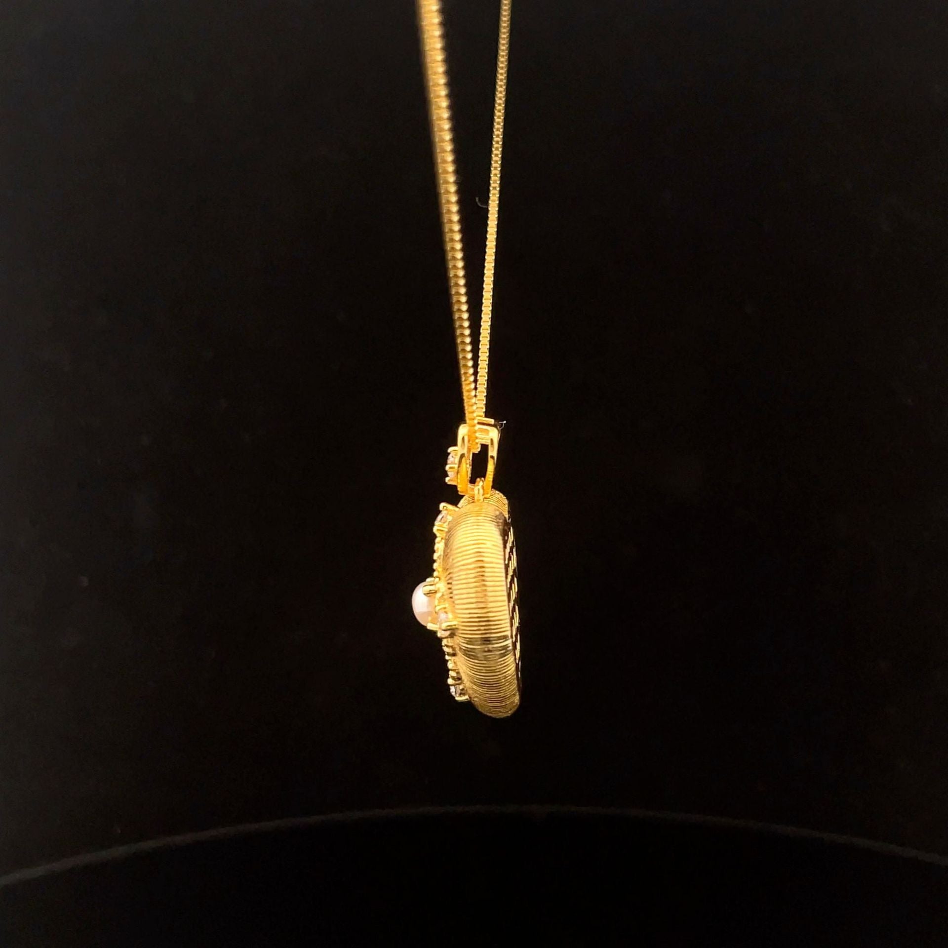 Elegant 925 Sterling Silver Necklace with Gold Heart Charm