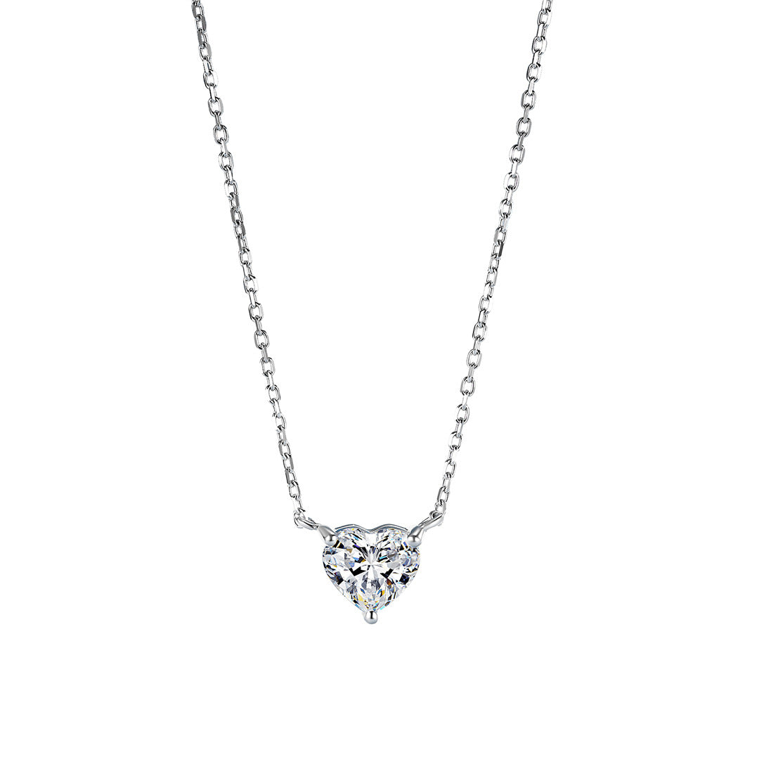 Heart-Shaped Diamond Pendant Necklace - Elegance Redefined