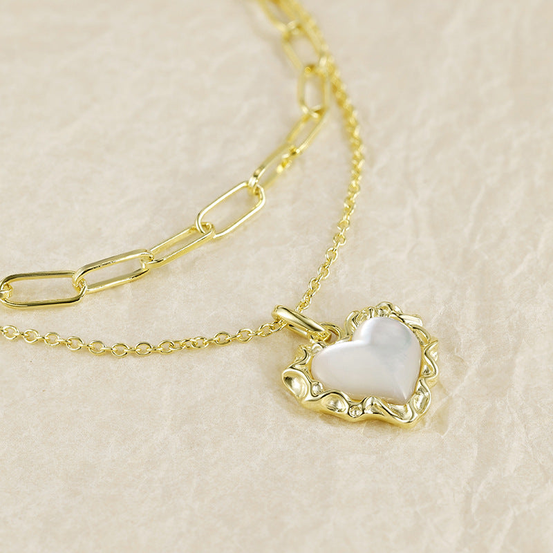 Exquisite Double-Heart Necklace | Artisanal Quality Design