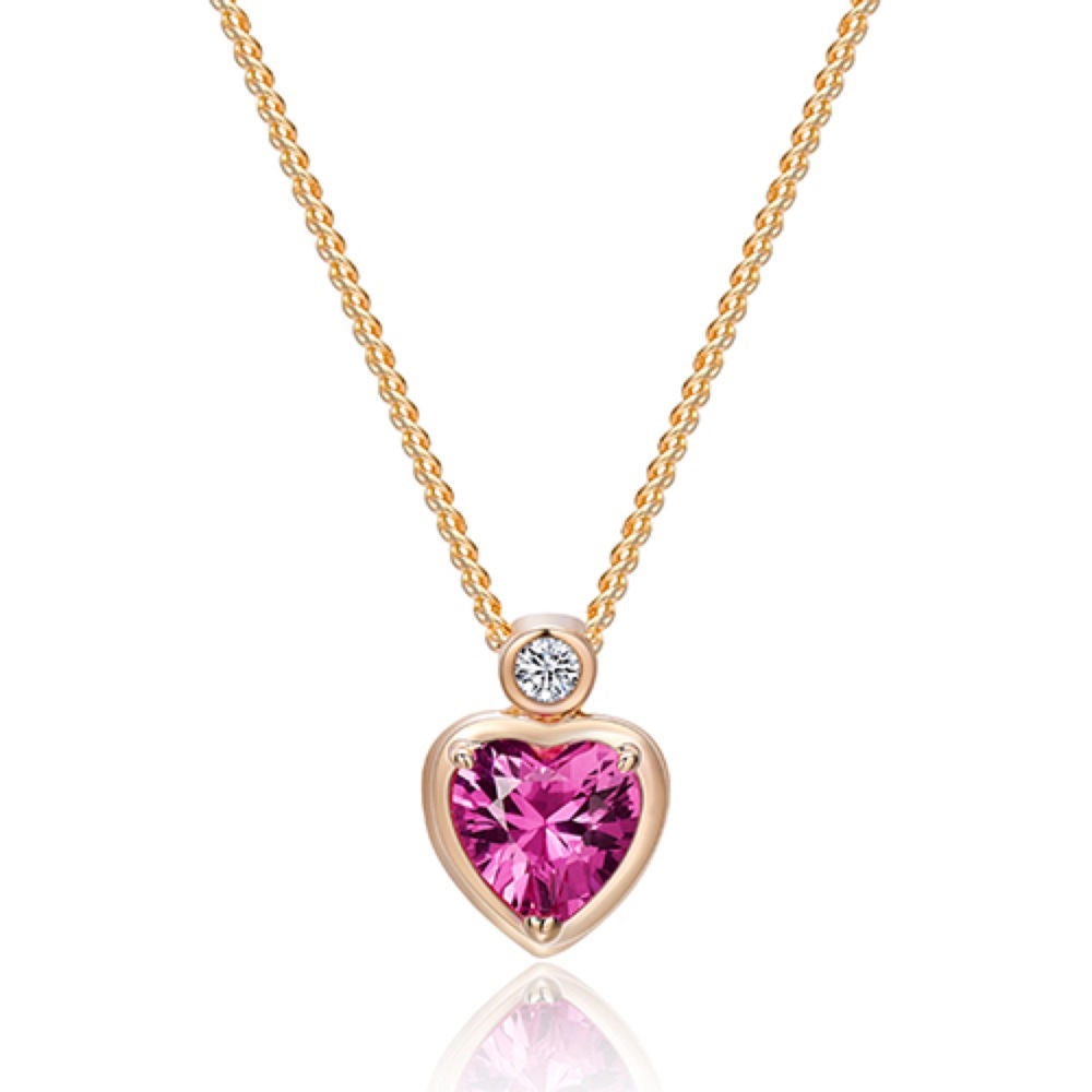 Red Corundum Heart Necklace - Exquisite Elegance for Every Occasion