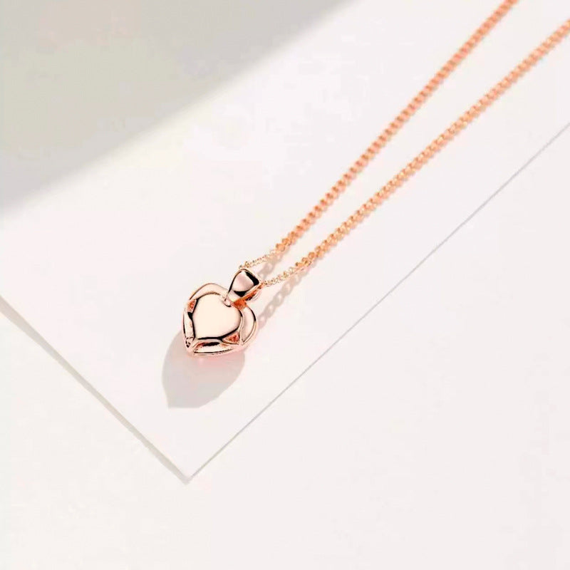 Red Corundum Heart Necklace - Exquisite Elegance for Every Occasion