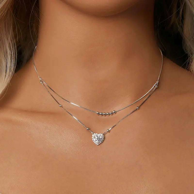 Elegant Sterling Silver Heart Necklace – Perfect for Any Occasion