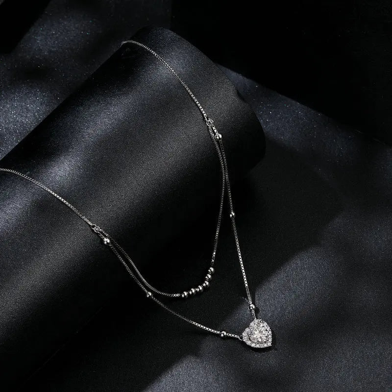 Elegant Sterling Silver Heart Necklace – Perfect for Any Occasion