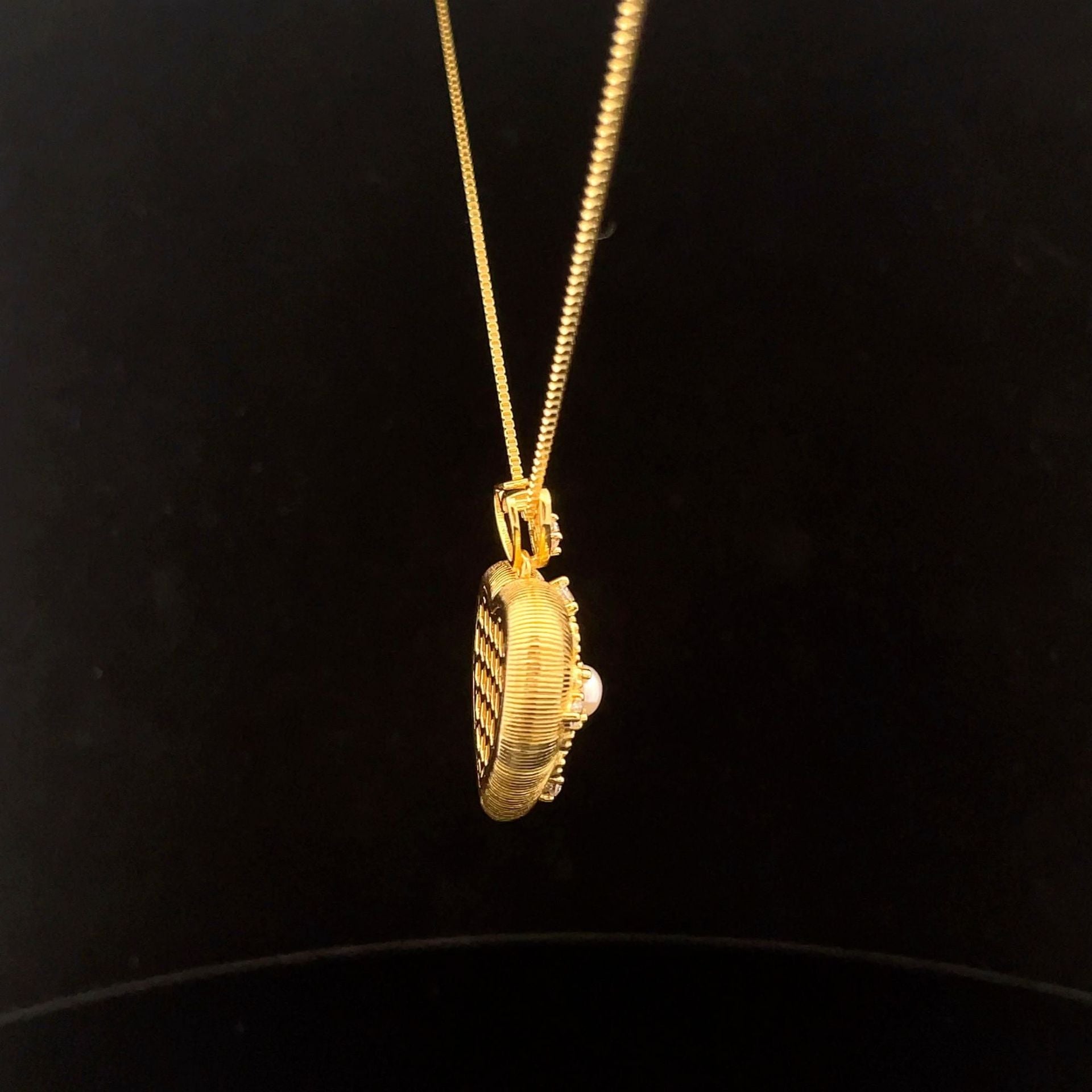 Elegant 925 Sterling Silver Necklace with Gold Heart Charm