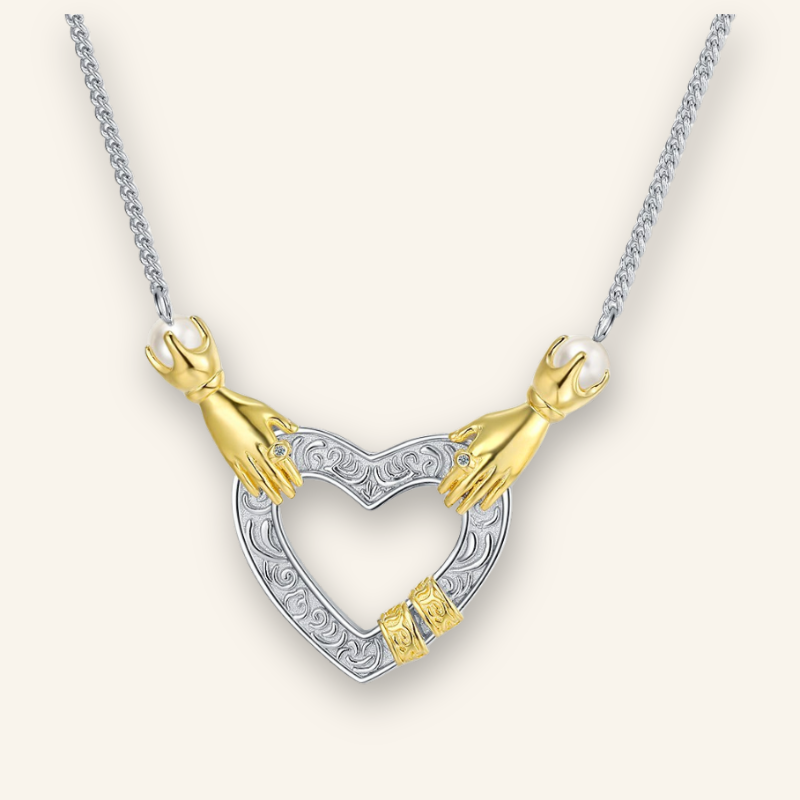 Elegant Two-Tone Heart Pendant Necklace for Every Occasion