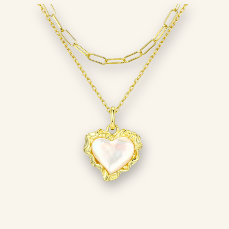Exquisite Double-Heart Necklace | Artisanal Quality Design