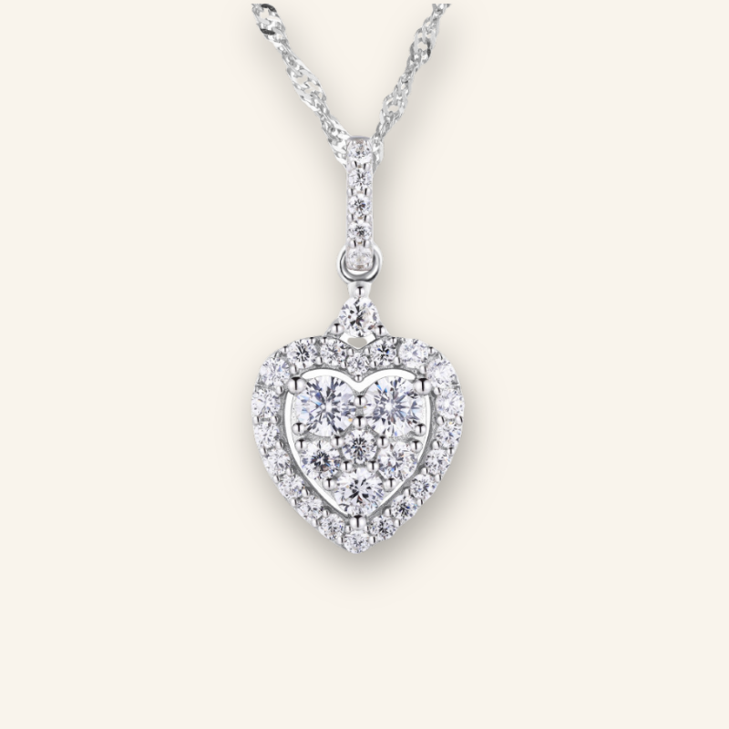 Exquisite Heart-Shaped Moissanite Necklace for Lasting Elegance