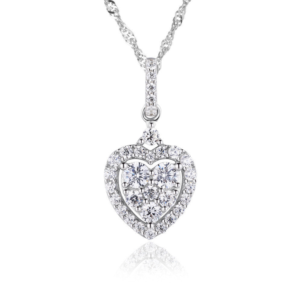 Exquisite Heart-Shaped Moissanite Necklace for Lasting Elegance