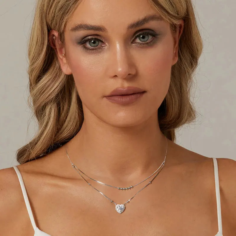 Elegant Sterling Silver Heart Necklace – Perfect for Any Occasion